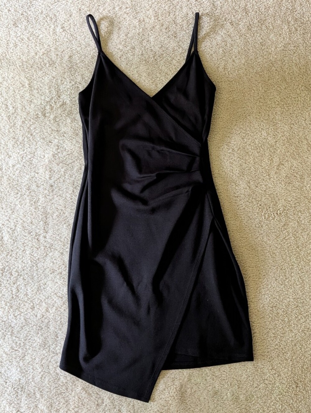 Black Wrap Mini Dress